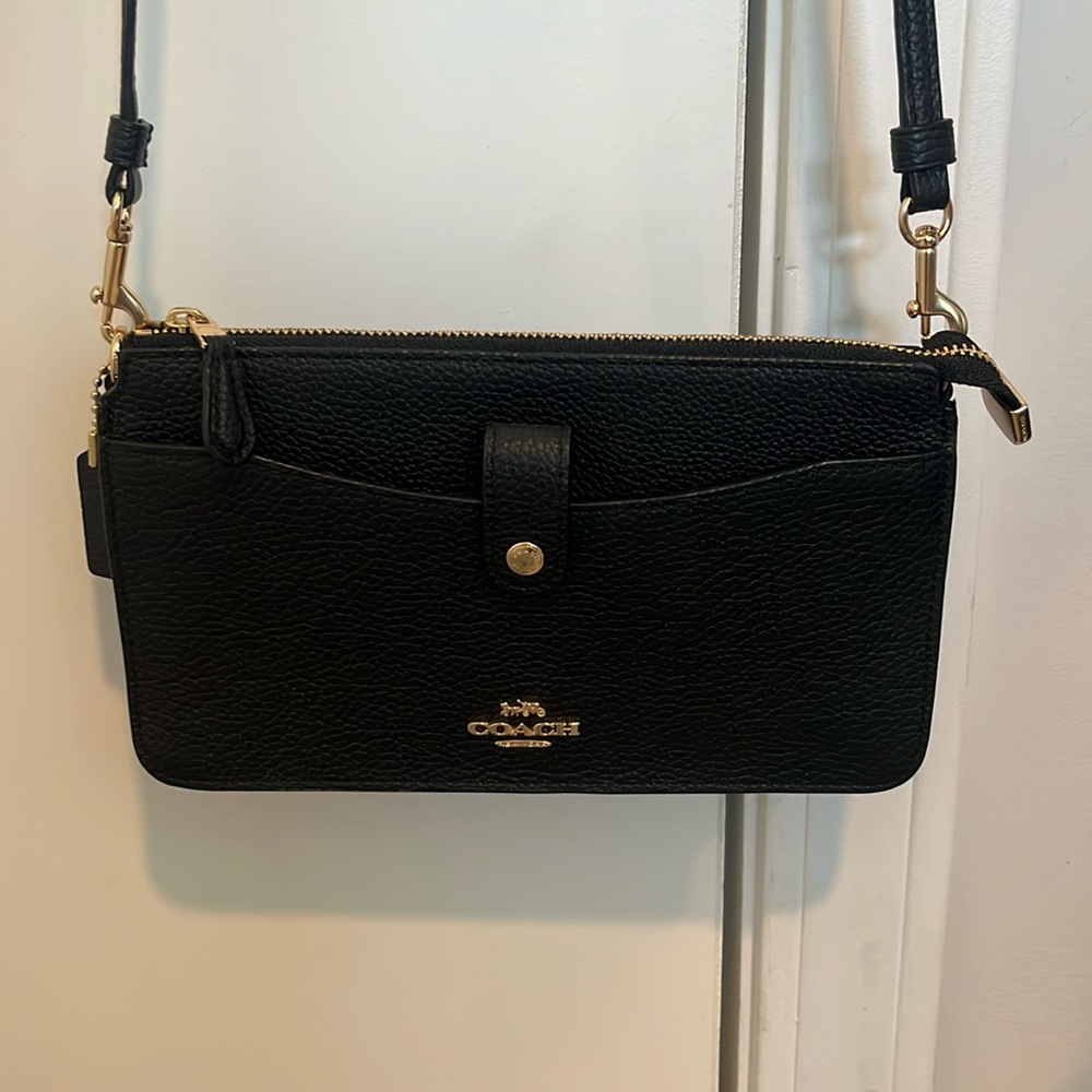 Never worn black coach cross body